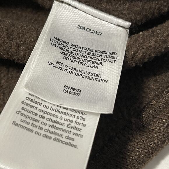 Mountain Hardware Jacket Womens Medium Brown Polartec Full Zip Knit - Picture 7 of 10